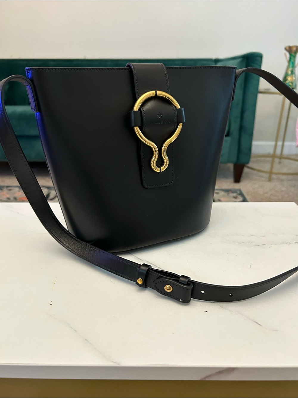 Il Bisonte Italian Leather Consuelo Women's bucket crossbody bag🖤EUC! - Picture 5 of 17